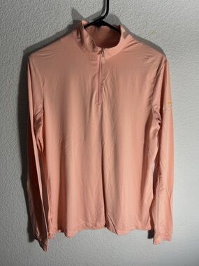 Kastel Denmark Women's XL Quarter Zip Long-Sleeve Performance Riding Shirt Pink